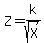 Z=k%2Fsqrt%28X%29