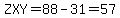 ZXY=88-31=57