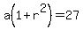 a%281%2Br%5E2%29=27