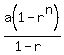 a%281-r%5En%29%2F%281-r%29