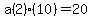a%282%29%2810%29=20