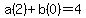 a%282%29%2Bb%280%29=4