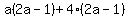 a%282a-1%29%2B4%282a-1%29