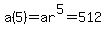 a%285%29=ar%5E5=512