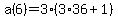 a%286%29+=+3%2A%283%2A36%2B1%29