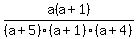 a%28a%2B1%29%2F%28a%2B5%29%28a%2B1%29%28a%2B4%29