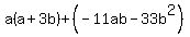 a%28a%2B3b%29%2B%28-11ab-33b%5E2%29