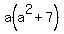a%28a%5E2%2B7%29