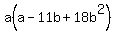 a%28a-11b%2B18b%5E2%29
