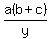 a%28b%2Bc%29%2Fy
