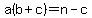 a%28b%2Bc%29=n-c