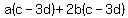 a%28c-3d%29+%2B+2b%28c-3d%29