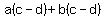 a%28c-d%29%2Bb%28c-d%29