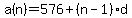 a%28n%29=576%2B%28n-1%29%2Ad