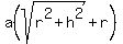 a%28sqrt%28r%5E2%2Bh%5E2%29%2Br%29