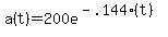 a%28t%29=200e%5E%28-.144%28t%29%29