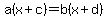 a%28x%2Bc%29=b%28x%2Bd%29