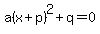 a%28x%2Bp%29%5E2%2Bq=0