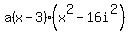 a%28x-3%29%28x%5E2-16i%5E2%29