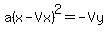 a%28x-Vx%29%5E2=-Vy