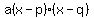 a%28x-p%29%28x-q%29