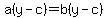 a%28y-c%29+=b%28y-c%29