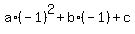 a%2A%28-1%29%5E2+%2B+b%2A%28-1%29+%2B+c