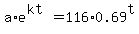 a%2A+e%5E%28k+t%29+=+116%2A+0.69%5Et