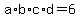 a%2Ab%2Ac+%2Ad=+6