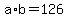 a%2Ab+=+126