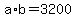 a%2Ab+=+3200