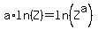 a%2Aln%28Z%29=ln%28Z%5Ea%29