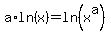 a%2Aln%28x%29=ln%28x%5Ea%29