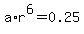 a%2Ar%5E6=0.25