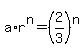 a%2Ar%5En=%282%2F3%29%5En