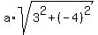 a%2Asqrt%283%5E2+%2B+%28-4%29%5E2%29