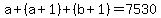 a%2B%28a%2B1%29%2B%28b%2B1%29=7530