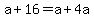 a%2B16=a%2B4a