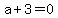a%2B3=0