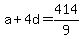 a%2B4d=414%2F9