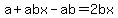 a%2Babx-ab=2bx