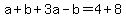 a%2Bb%2B3a-b=4%2B8