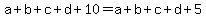 a%2Bb%2Bc%2Bd%2B10=a%2Bb%2Bc%2Bd%2B5