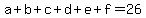 a%2Bb%2Bc%2Bd%2Be%2Bf=26