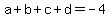 a%2Bb%2Bc%2Bd=-4