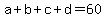 a%2Bb%2Bc%2Bd=60