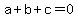 a%2Bb%2Bc=0