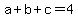 a%2Bb%2Bc=4