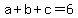 a%2Bb%2Bc=6