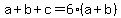 a%2Bb%2Bc=6%28a%2Bb%29